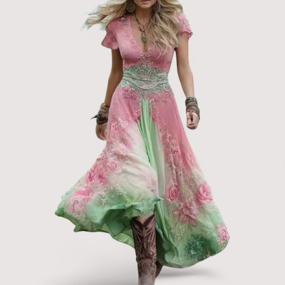 Viviane™ | Fliessendes Blumenkleid